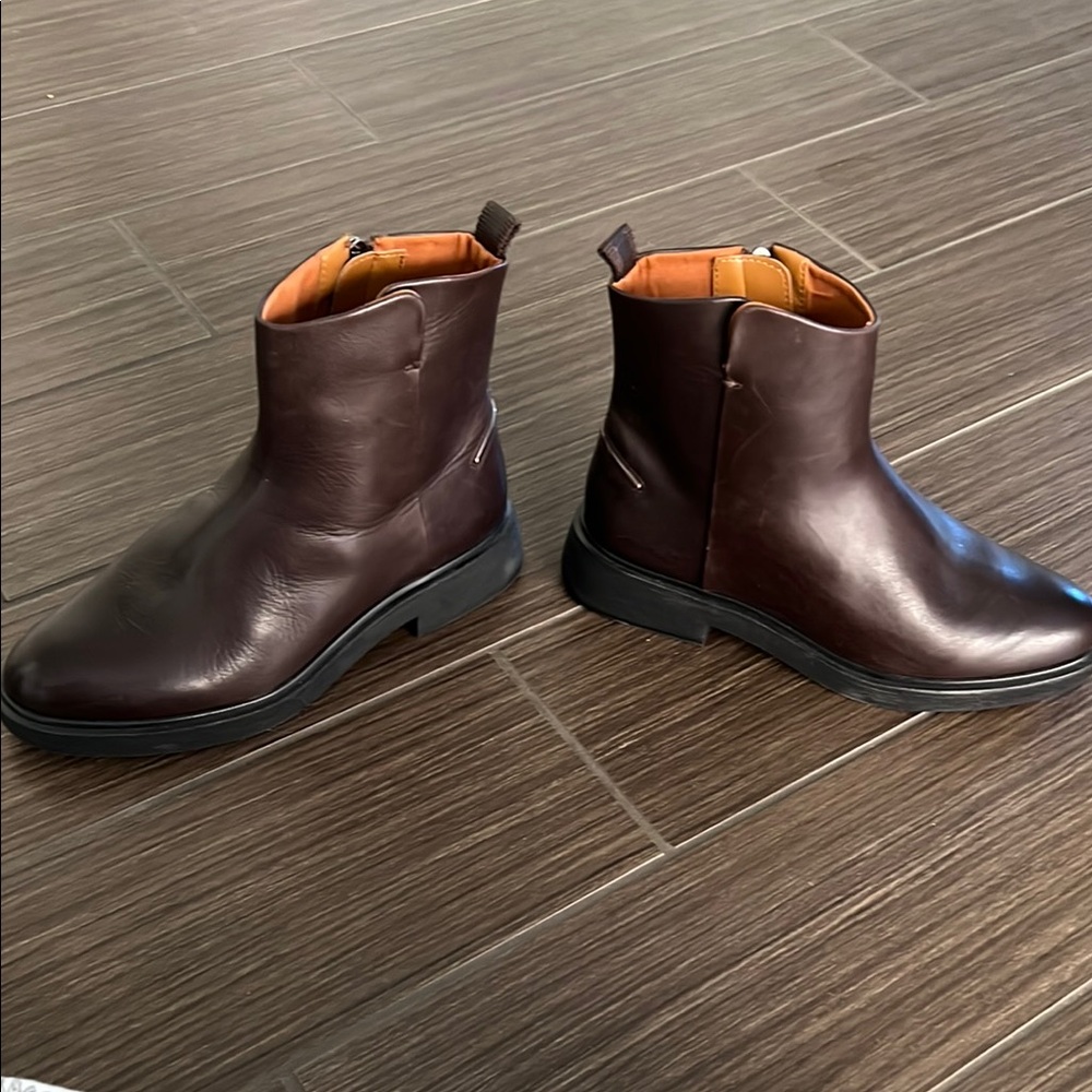 Franco Sarto Brown Leather Ankle Chelsea Boots, sz 8.5 - Picture 5 of 9